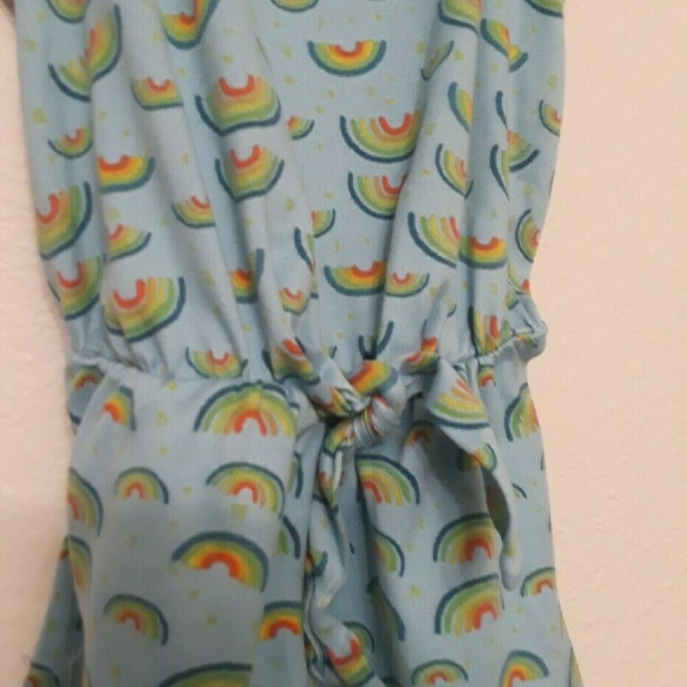 Chic Rainbow Pattern Romper - Picture 3 of 4